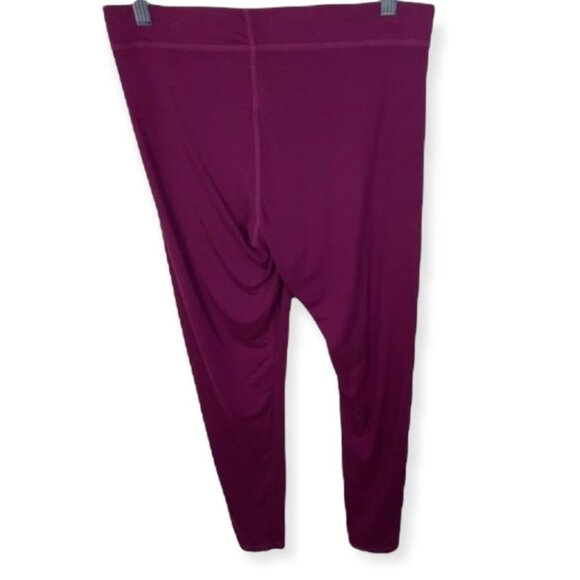 Ivy Park Burgundy Purple Logo Leggings Size Medium Beyoncé High Rise Tights Pink - Picture 6 of 15